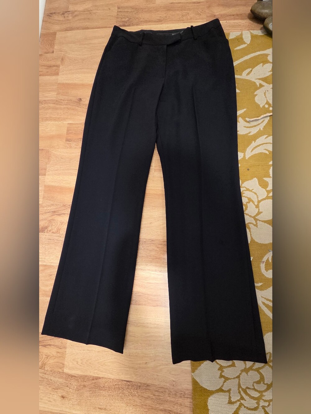 Anne Klein Navy Blue Tailored Straight Leg Pants